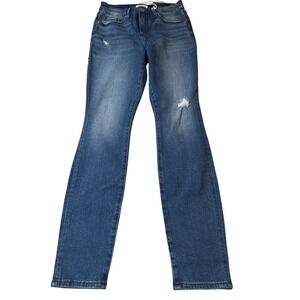 Good American Good Waist Jeans Women's 8/29 Blue Distressed High Rise Skinny NWT